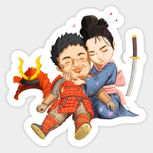 Samurai in love Sticker